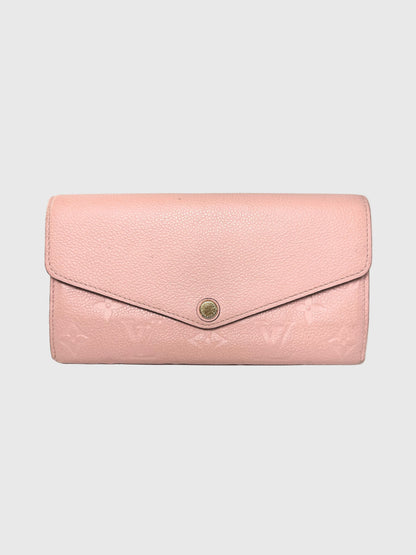 Louis Vuitton Pink Empreinte Monogram Sarah Wallet