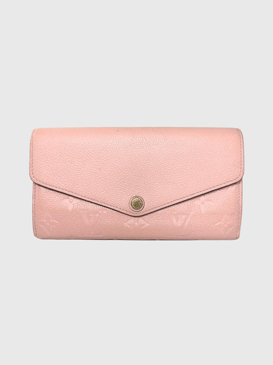 Louis Vuitton Pink Empreinte Monogram Sarah Wallet