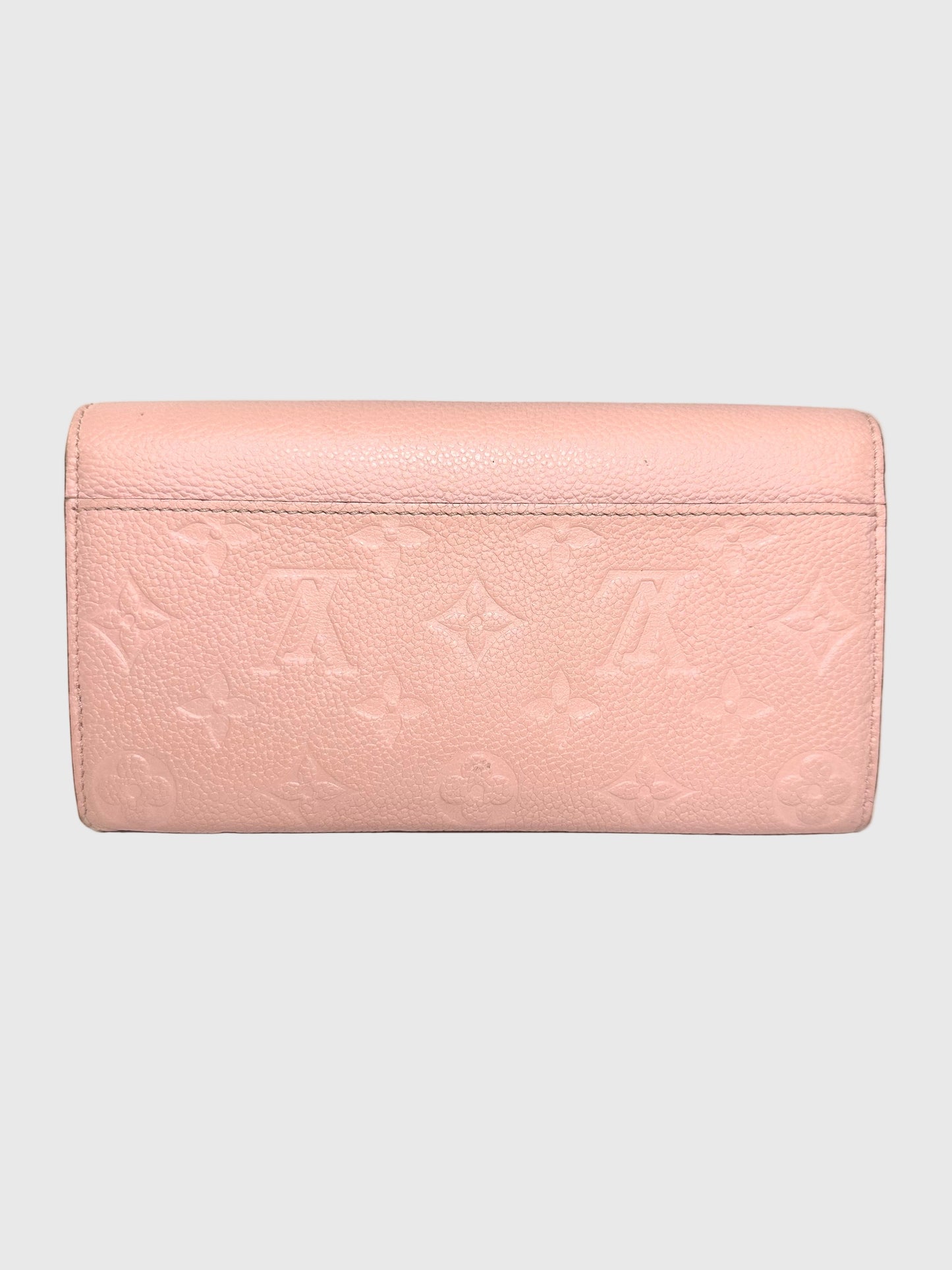 Louis Vuitton Pink Empreinte Monogram Sarah Wallet