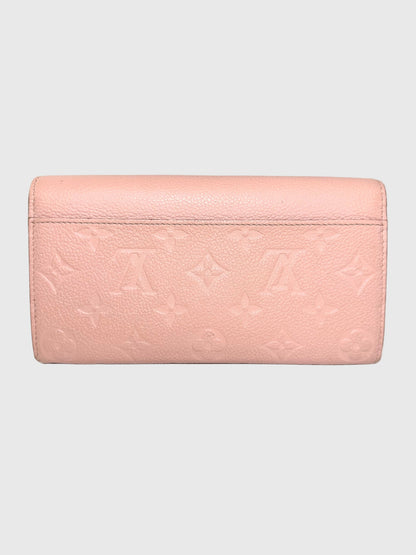 Louis Vuitton Pink Empreinte Monogram Sarah Wallet