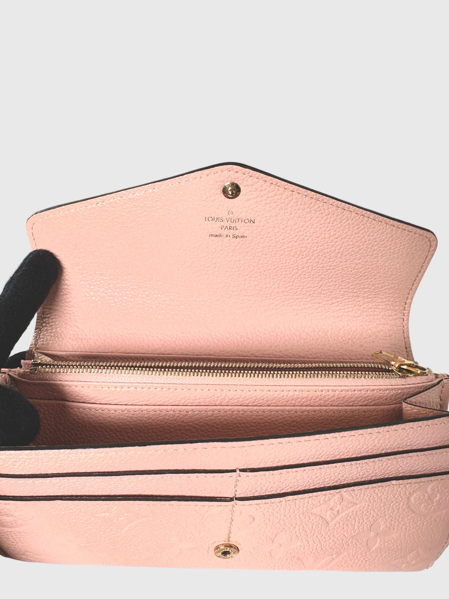 Louis Vuitton Pink Empreinte Monogram Sarah Wallet