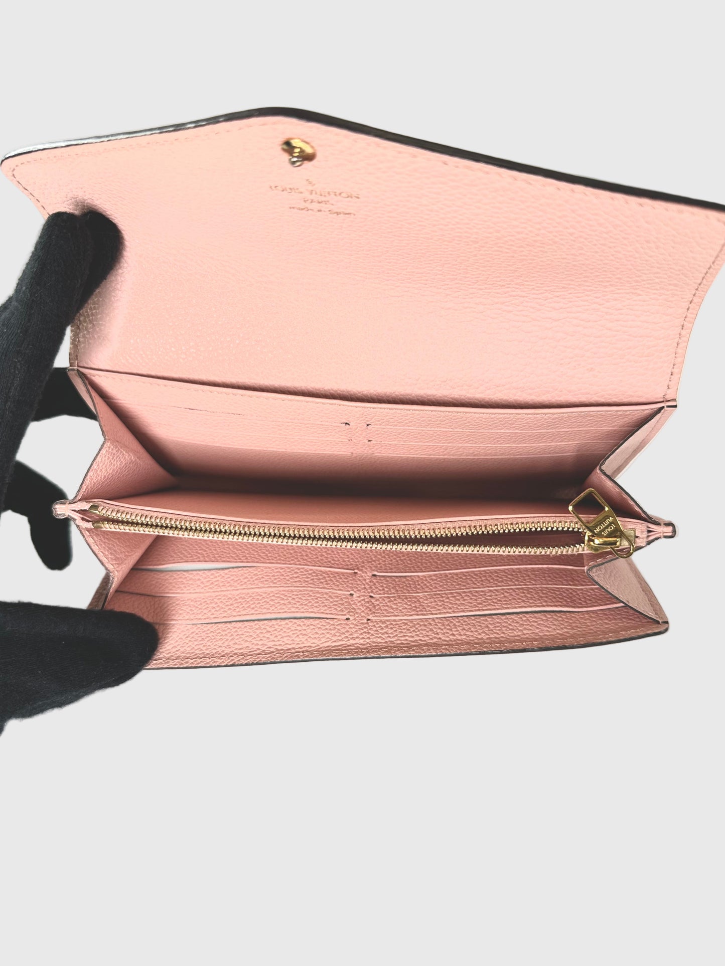 Louis Vuitton Pink Empreinte Monogram Sarah Wallet