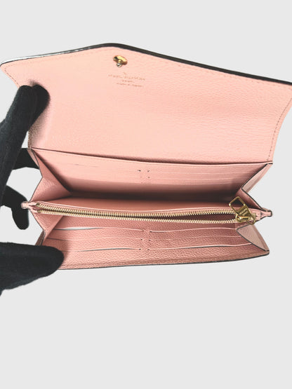 Louis Vuitton Pink Empreinte Monogram Sarah Wallet