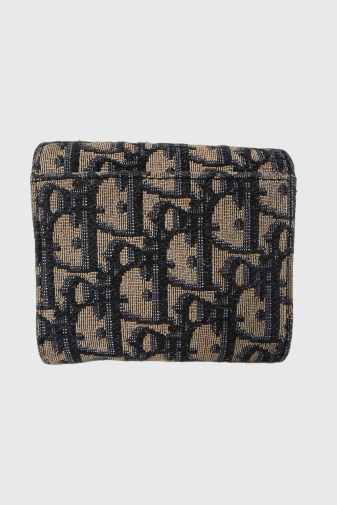 Dior Oblique Jacquard Saddle Lotus Blue Wallet