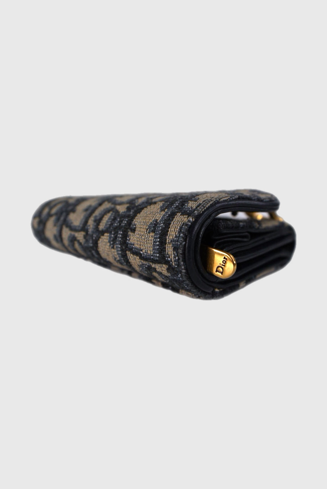 Dior Oblique Jacquard Saddle Lotus Blue Wallet