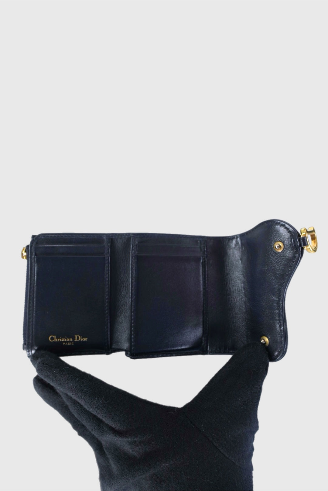 Dior Oblique Jacquard Saddle Lotus Blue Wallet