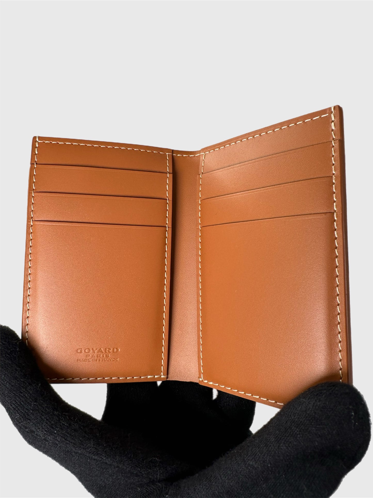 Goyard Saint-Pierre Black and Brown Canvas Leather Card Wallet