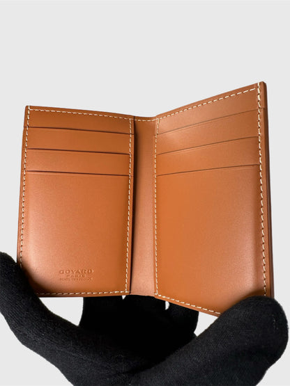 Goyard Saint-Pierre Black and Brown Canvas Leather Card Wallet