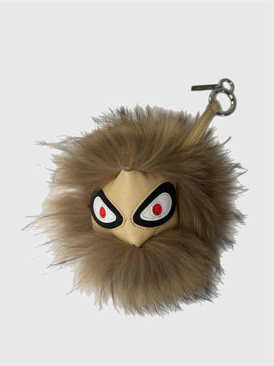Fendi Monster Fox Fur Beige Bag Charm