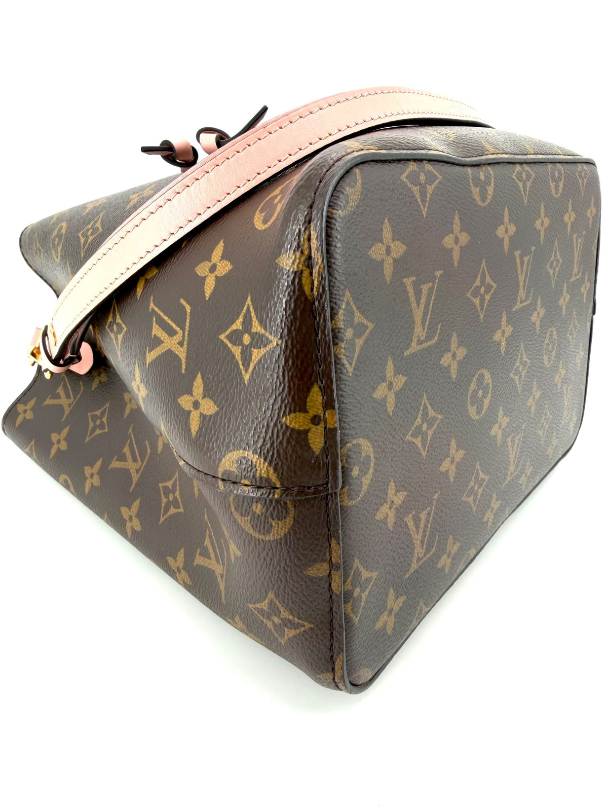 Louis Vuitton Néonoé MM Monogram Canvas Bucket Bag Pink Trim