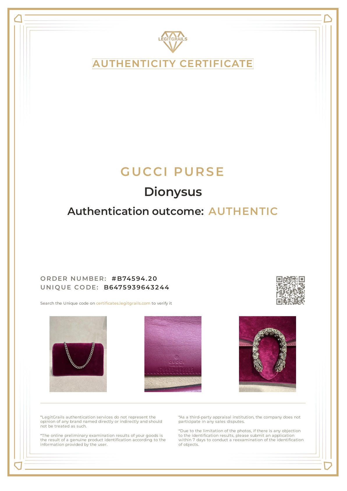 Gucci Purple Velvet Crystal Dionysus Super Mini Bag