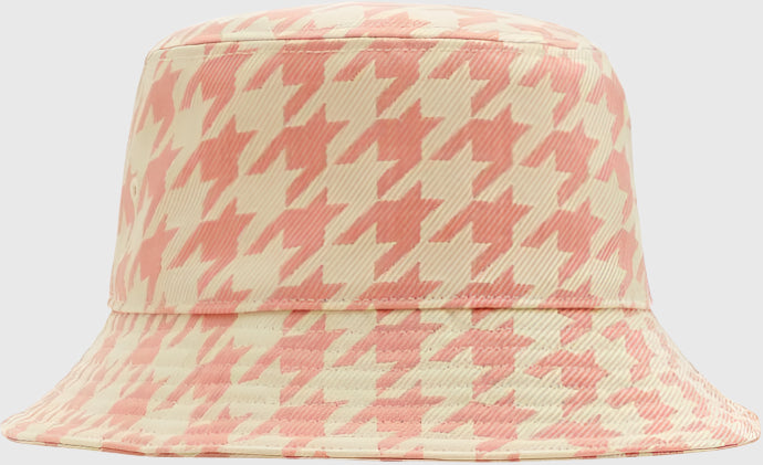 Burberry Women's Small Houndstooth Bucket Hat Sherbet