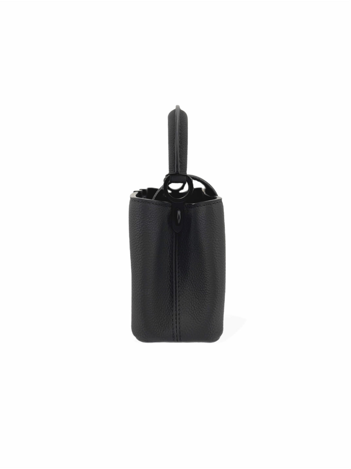 Pre-Owned Louis Vuitton Capucines East West Mini Matte Black Taurillon Leather Bag