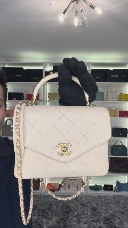 Pre-Owned Chanel Top Handle Envelope Crossbody Bag