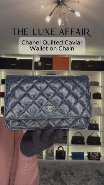 Pre-Owned Chanel Quilted Caviar (WOC) Wallet on Chain