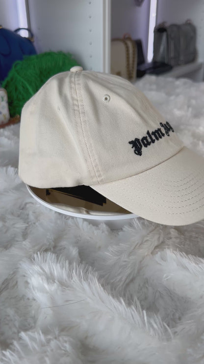 Palm Angels Men's One Size Light Beige Neutral Baseball Hat