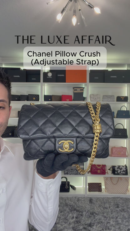 Pre-Owned Chanel Pillow Crush (Adjustable Strap) Lambskin Crossbody Bag